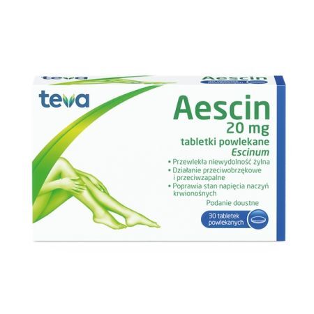 Aescin 20mg tabletki powlekane x 30 sztuk