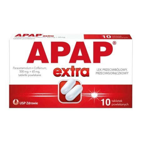 Apap Extra  500mg+65mg tabletki powlekane x 10 szt.