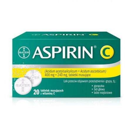 Aspirin C Tabletki musujące 400mg+240mg  20szt