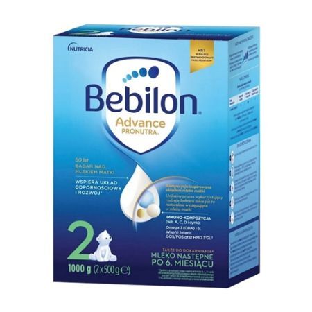 Bebilon 2 Advance Mleko następne po 6. miesiącu życia 1100gdata ważności 27.02.2023r