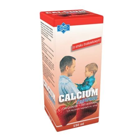 Calcium Polfarmex syrop o smaku truskawkowym 150 ml