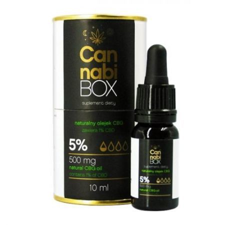 CannabiBox 5% Naturalny olejek CBG 10ml data ważności 01.2023r