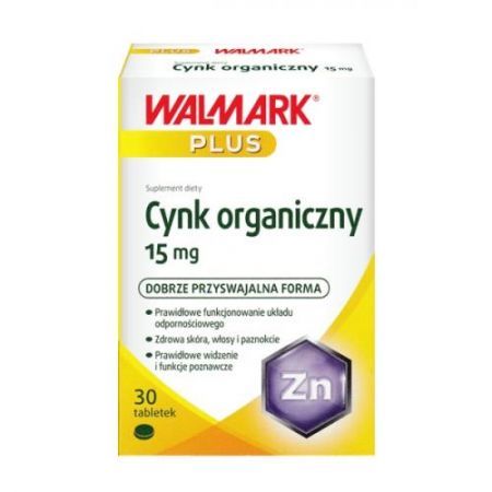 Cynk organiczny 15mg tabletki x 30 szt. WALMARK 