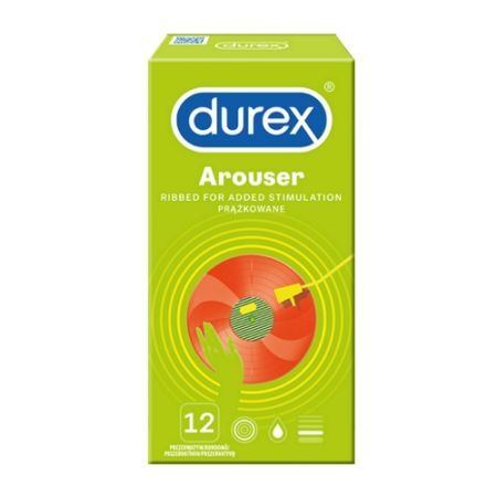 DUREX AROUSER Prezerwatywy prążkowane x 12 szt.