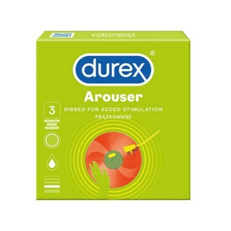 DUREX AROUSER Prezerwatywy prążkowane x 3 szt.