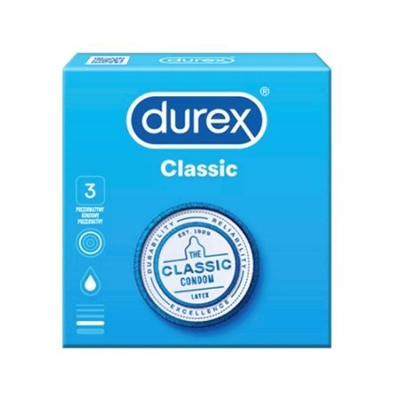 DUREX CLASSIC Prezerwatywy klasyczne x 3 szt.