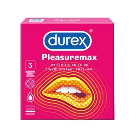 DUREX PLEASUREMAX Prezerwatywy z wypustkami i prążkami x 3 szt.