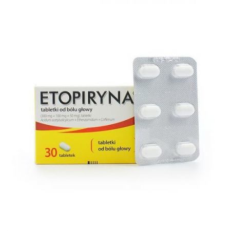 Etopiryna tabletki  od bólu głowy  30  szt