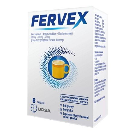 Fervex granulat o smaku cytrynowym, saszetki x 8 szt.