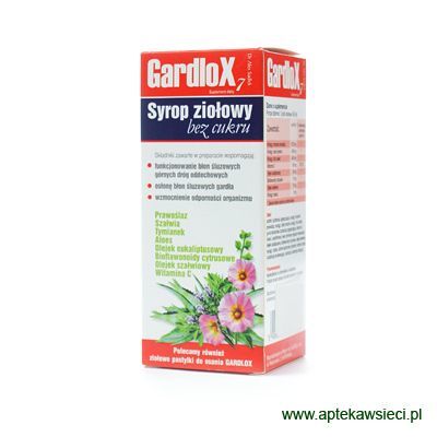 Gardlox syrop ziołowy bez cukru 120ml