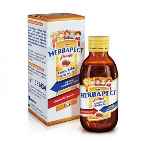 Herbapect Junior syrop o smaku malinowym 120 ml