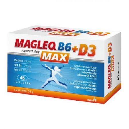 Magleq B6 Max D3 tabletki x 45 szt.