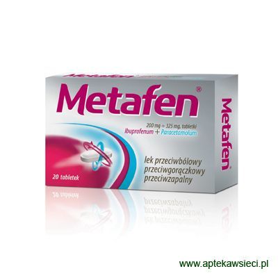 Metafen  0,2g+0,325g  tabletki powlekane  20 szt