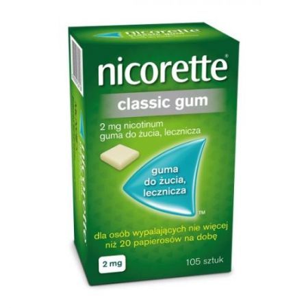 Nicorette Classic 2mg guma do żucia x 105 szt.