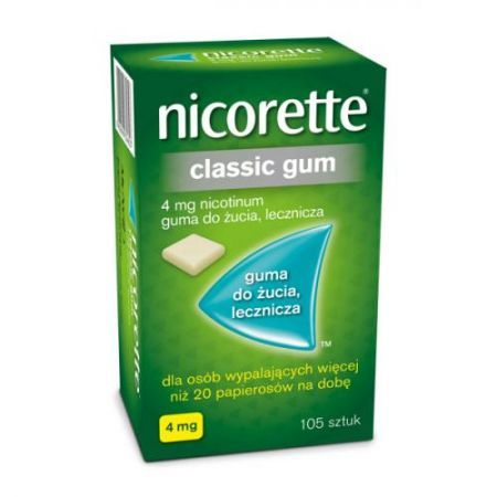 Nicorette Classic 4mg guma do żucia x 105 szt.
