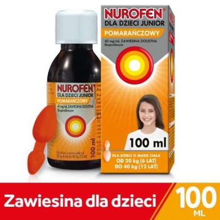 Nurofen Junior 4% zawiesina o smaku pomarańczowym 100ml 