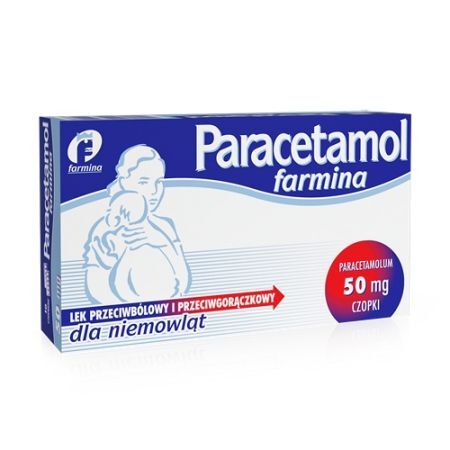 Paracetamol farmina 50 mg czopki dla niemowląt 10 szt.