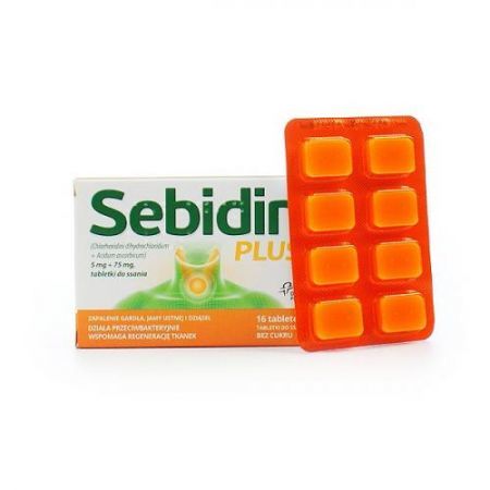 Sebidin Plus tabletki do ssania 16szt