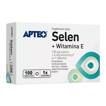 Selen + witamina E tabletki 100 szt. APTEO