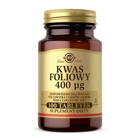 SOLGAR Kwas Foliowy 400 µg tabletki x 100 szt.