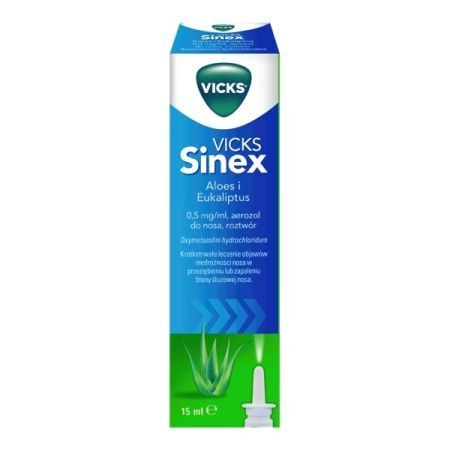 VICKS Sinex Aloes i Eukaliptus 0,5 mg/ml aerozol do nosa 15ml