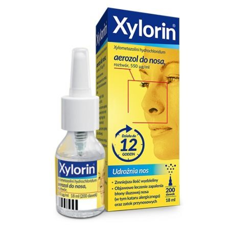 Xylorin aerozol do nosa 0,55 mg/ml 18ml